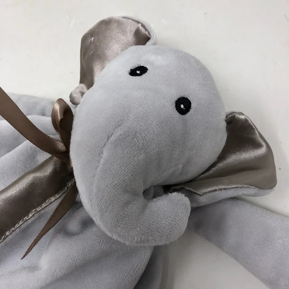 Scentsy Buddy Elephant Lovey Plush Gray Satin‎ Trim Star Nunu Scented Soother